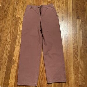 Peach pants from Aritzia. 100%organic cotton